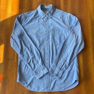 J. Crew Men's Blue Button-Up Shirt
